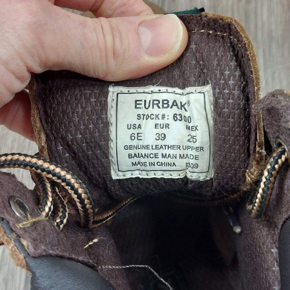 EK Eurbak Men Adult Insulated Water Oil Resistant Leather Ankle Work Boot Brown - Picture 11 of 12